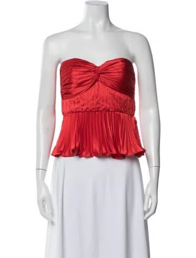 Pre-owned Amur Strapless Top W/ Tags In Red