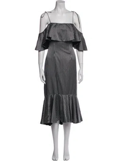 Pre-owned Amur Striped Long Dress W/ Tags In Multi