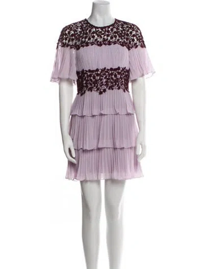 Pre-owned Amur Striped Mini Dress In Multi