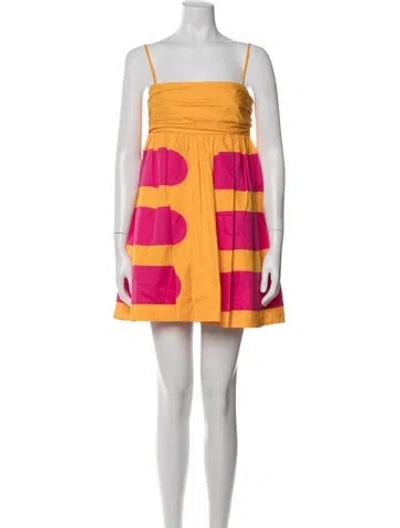 Pre-owned Amur Striped Mini Dress In Multi