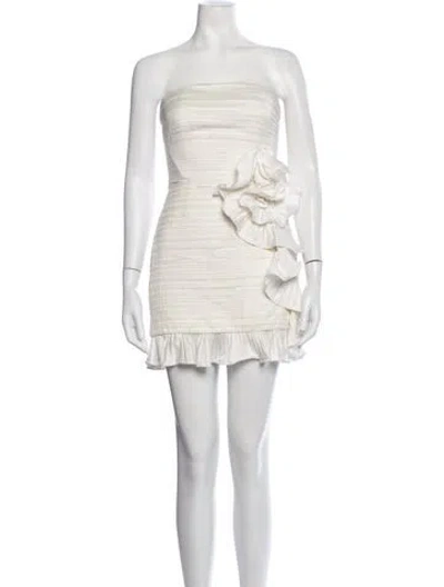 Pre-owned Amur Striped Mini Dress In Neutrals