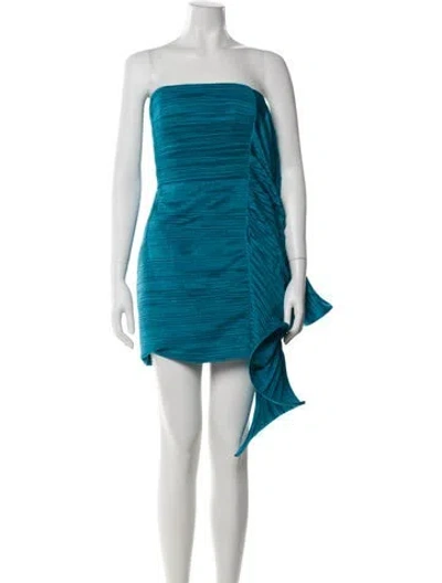 Pre-owned Amur Striped Mini Dress W/ Tags In Blue