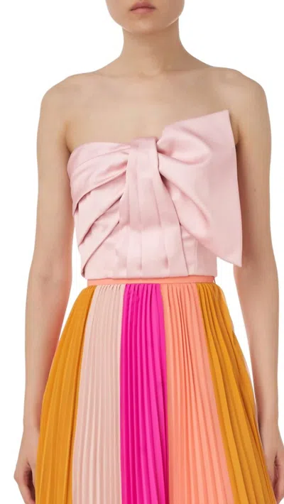 Amur Terry Bustier Top In Peach In Pink
