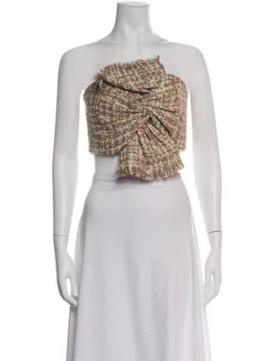 Pre-owned Amur Tweed Tweed Pattern Crop Top W/ Tags In Multi