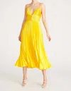 AMUR VIV PLEATED DRESS IN YELLOW TANG