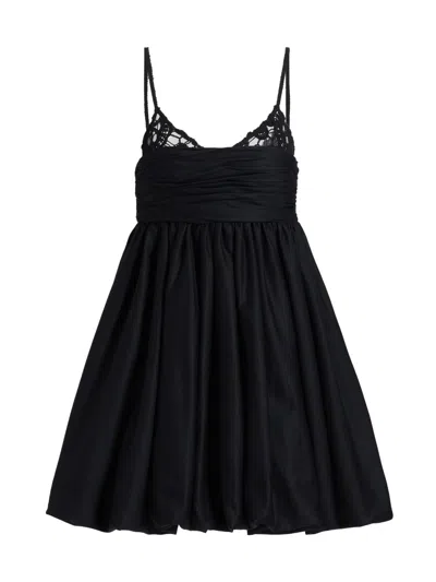 Amur Alexa Bubble Hem Mini Dress In Black