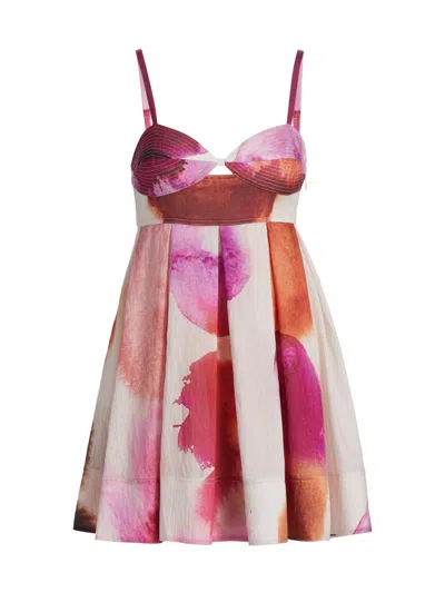 Amur Women's Allison Printed Minidress In Gray