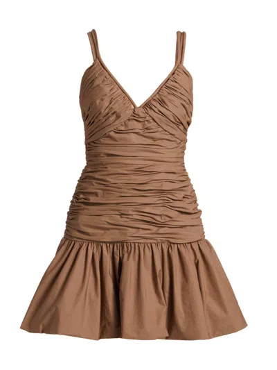 Amur Women's Annamarie Ruched Minidress In Sand