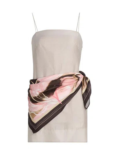 Amur Women's Ashtin Scarf Wrap Minidress In Neutral