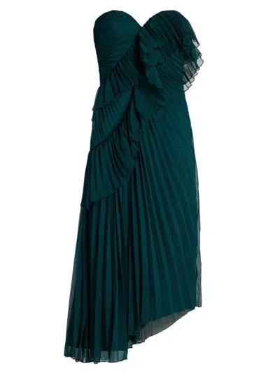 Amur Women's Caitlyn Strapless Midi-dress In Green