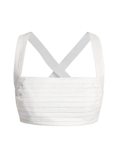 Amur Women's Carol Crop Top In Off White