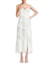 Amur Ruffle Maxi Dress In White