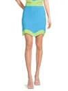 Amur Dean Jacquard Knit Mini Skirt In Kiwi Adoni