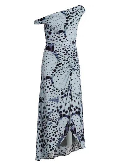 Amur Women's Ella Pearl Ray Print Midi-dress In Blue