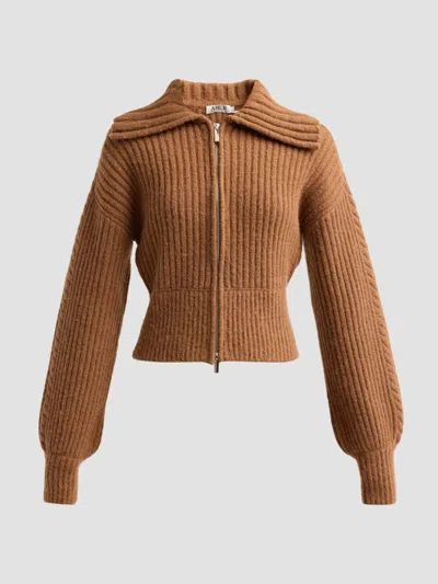 Amur Women's Emery Knit Zip Jacket In Golden Meadow