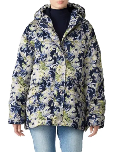 Amur Women's Emlyn Floral Puffer Jacket In Blue