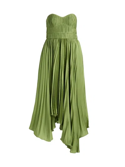 Amur Juliett Midi Dress Cove Fern In Green