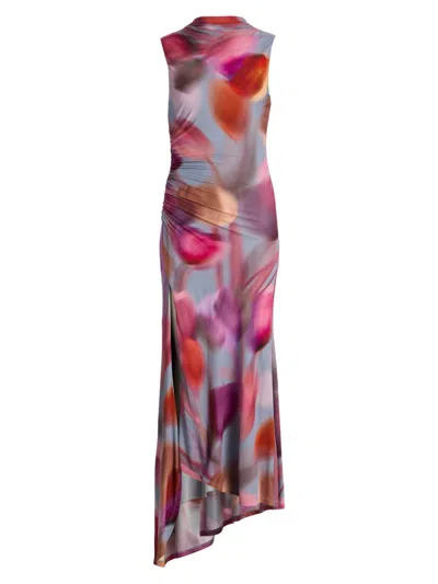 Amur Kai Asymmetrical Dress In Multi