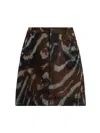 Amur Kathy Sheer Silk Mini Skirt In Aerial Terrain In Multi