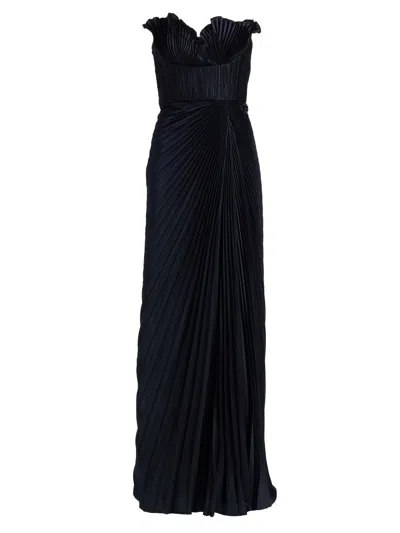 Amur Women's Kaylani Pleated Gown In Blue