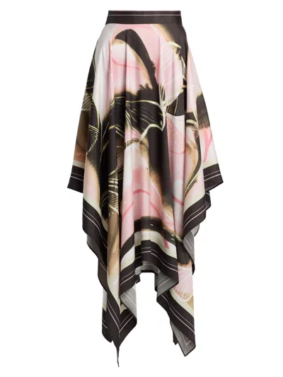 Amur Women's Letty Printed Scarf Midi-skirt In Multi