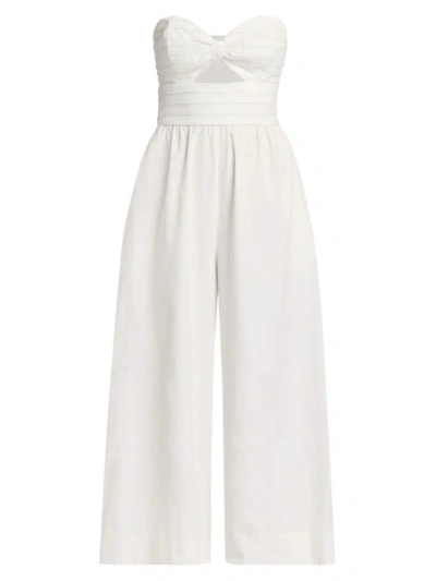 Amur Women's Lulee Bow Bodice Jumpsuit In Off White