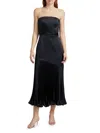Amur Women's Milly Strapless Pleated Maxi Dress In Black