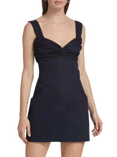 Amur Women's Monika Cotton Twill Minidress In Blue