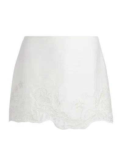 Amur Women's Ottile Embroidered Miniskirt In White