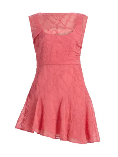 Amur Women's Quartz Asymmetric A-line Minidress In Pink