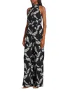 Amur Rana Printed Sleeveless Jumpsuit In Black