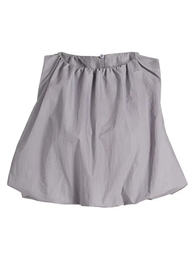 Amur Women's Ravina Gathered Bubble-hem Top In Gray