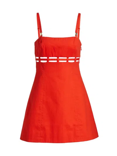Amur Women's Rei Cut-out Cotton Twill Minidress