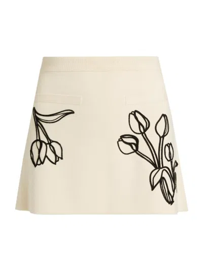 Amur Women's Roe Embroidered Knit Miniskirt