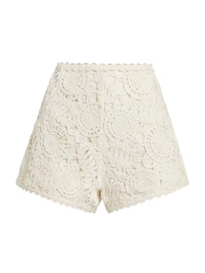 Amur Women's Tammy Textured Mini Shorts In Ivory