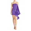 Amur Womens Boning Recycled Polyester Cocktail And Party Dress In Purple