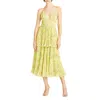 Amur Womens Tiered Recycled Polyester Cocktail And Party Dress In Multi