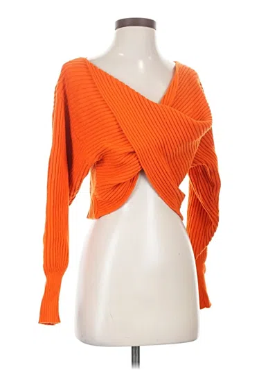 Pre-owned Amur Wool Cardigan Sweater In Orange