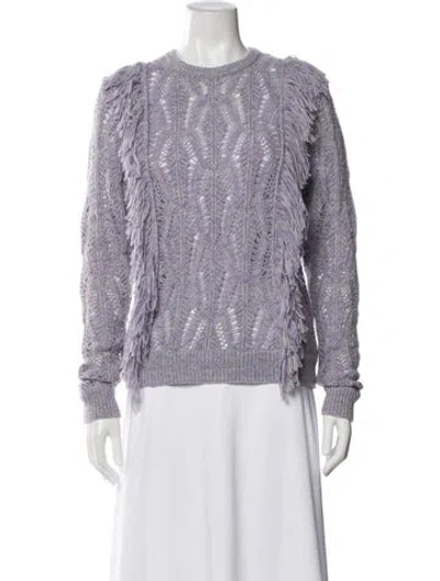 Pre-owned Amur Wool Crew Neck Sweater In Purple