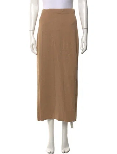 Pre-owned Amur Wool Long Skirt In Brown
