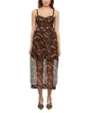 Amur Zarina Silk Bustier Dress In Brown