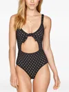 Amuse Gwen Tie-front Swimsuit In Black