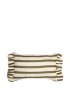 Amuse La Bouche Stripe Ruffle Cushion Cover In Neutral