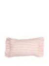 Amuse La Bouche Stripe Ruffle Cushion Cover In Pink