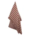 Amuse La Bouche Striped Cotton Quilt In Brown