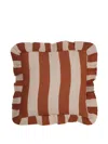 Amuse La Bouche Wide-stripe Linen Cushion Cover (45x45cm) In Brown