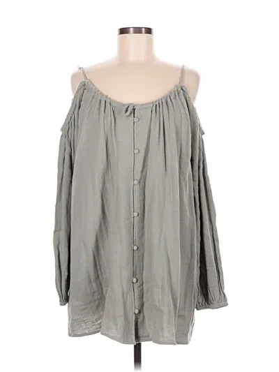 Pre-owned Amuse Society 3/4 Sleeve Blouse In Gray