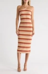Amuse Society Beach Crush Knit Tank Dress In Neutral