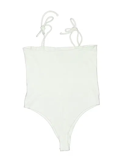 Pre-owned Amuse Society Bodysuit In White