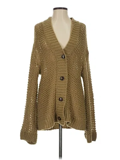 Pre-owned Amuse Society Cardigan Sweater In Brown